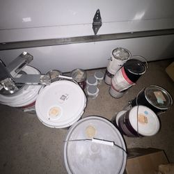 Paint Supplies Full & Light Fixture 