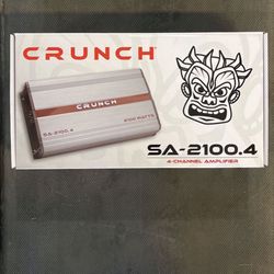 CRUNCH 2100 Watts 4 Channel Voice Amplifier High Quality Will Push Any Door Speakers 