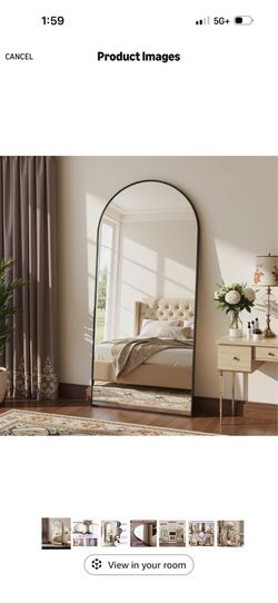 New Full Length Mirror, 76"x34" Arched Floor Mirror Freestanding, Floor Standing Full Body Mirror with Stand