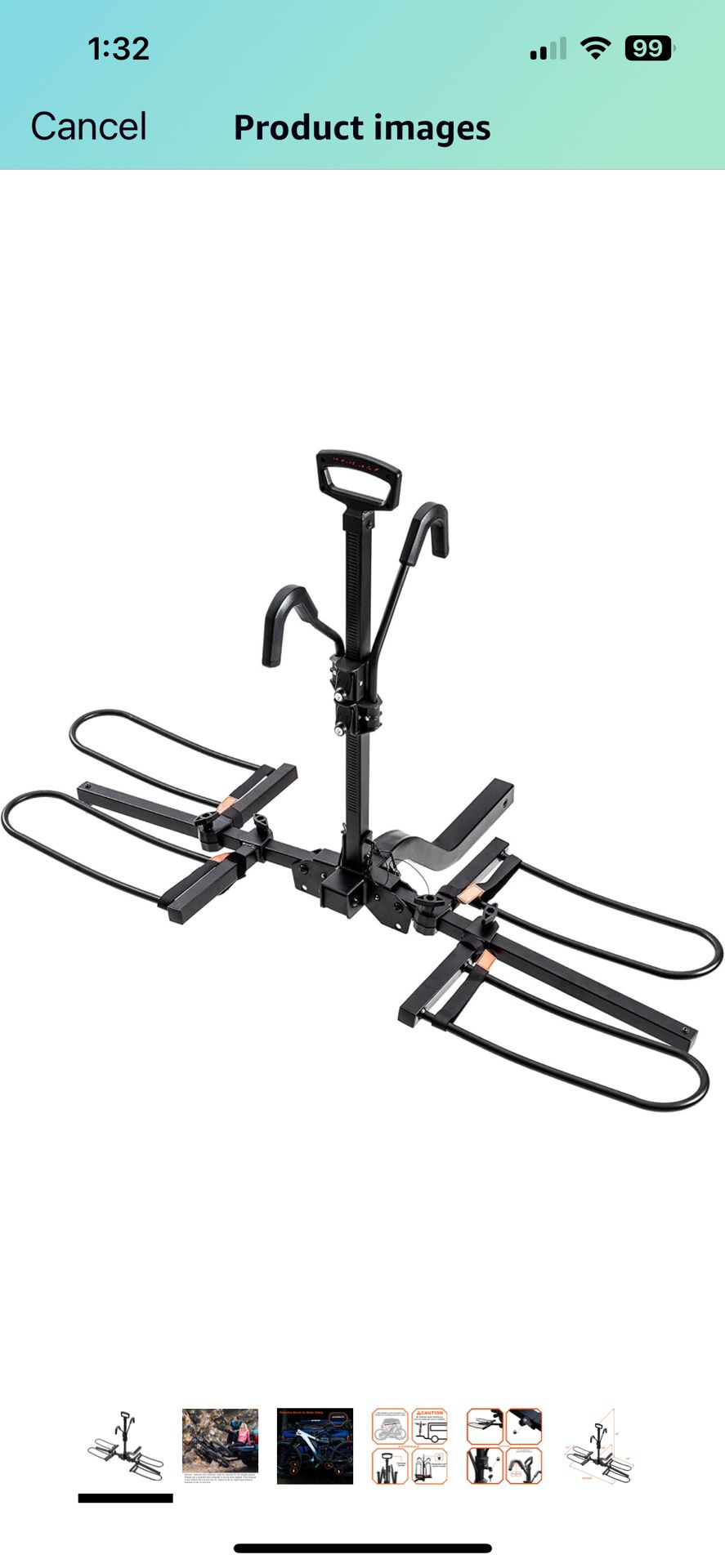 Brand New 2 -E-Bike Hitch Mounted Platform Style 2 Bikes HEAVY DUTY Carrier Rack - Fits Up to 200 Lb