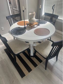 Solid wood dinning table and chairs
