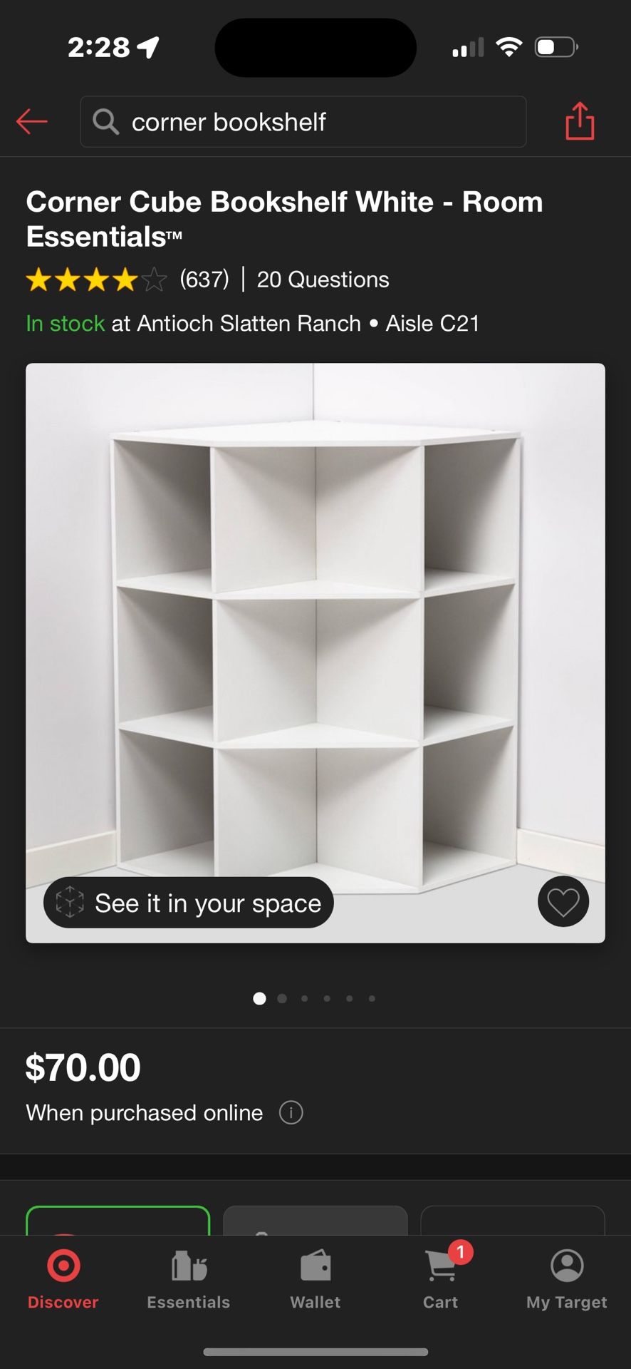 Corner Cubed Book Shelf