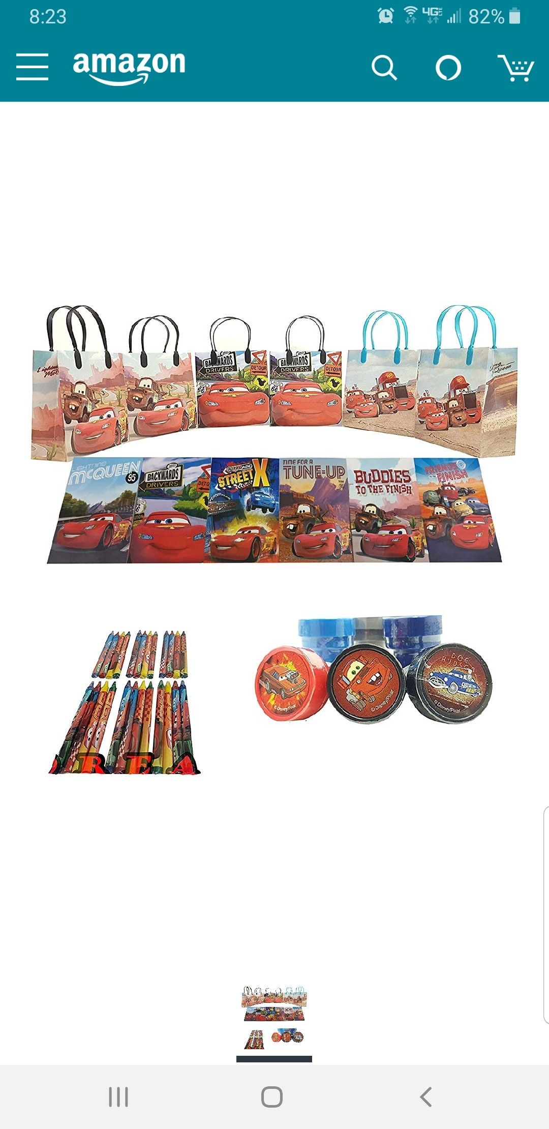 Disney Cars Party Favor Set - 6 Packs (42 Pcs) ￼