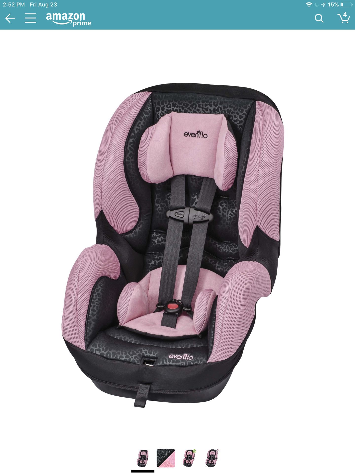 Evnflo Toddler and infant car seat