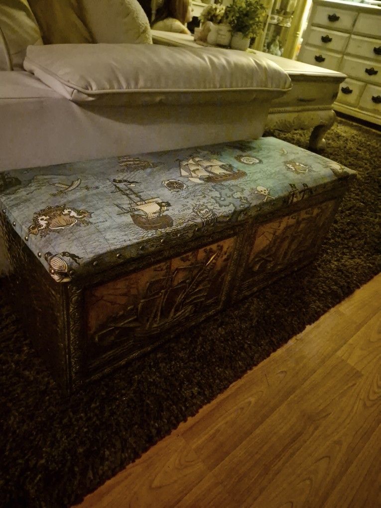 Vintage Nautical Trunk & Bench