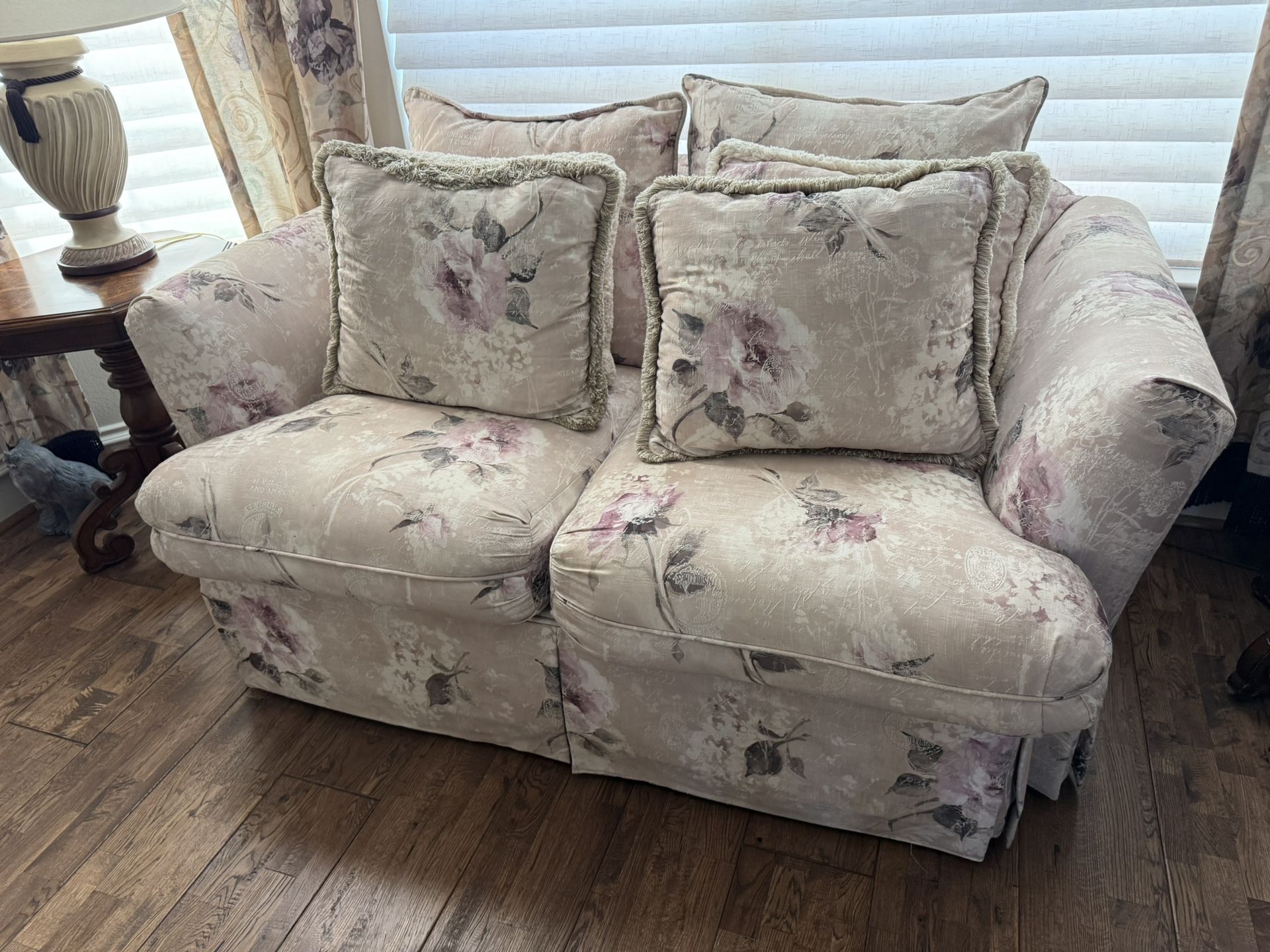 Large, Like-New Overstuffed Loveseat – 88″ Wide – Only $85!