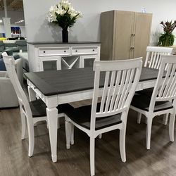 Beautiful Farmhouse Dining Room Set + FREE Full 5 Year Warranty Until Feb. 7th 🌟