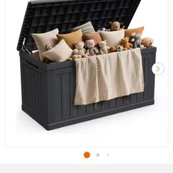 230 Gal. Large Outdoor Storage Deck Box for Patio Furniture, Outdoor Cushions, Garden Tools and Sports/Pools Black$200
