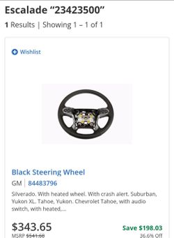 2014-21 GM Steering wheel