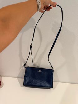 Coach Small Navy Blue Crossbody Bag