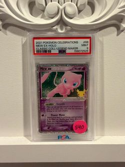 Mew ex Holo 25th celebrations psa 9