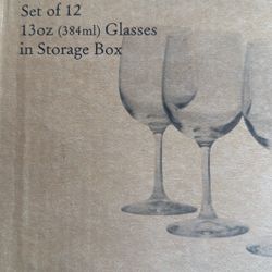 10 Wine Glasses In Packing Box