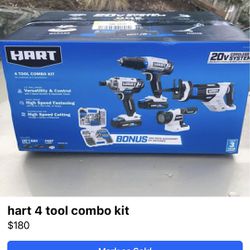 Hart 20v 4- Tool Combo Kit