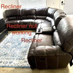 Five Seat Sectional Brown