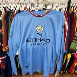 Manchester City Soccer Jersey Long Sleeve