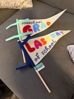 Preschool Grad & Last Day of School Felt Pennants