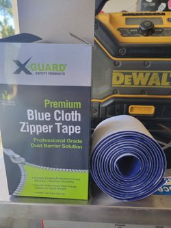 Blue cloth zipper tape