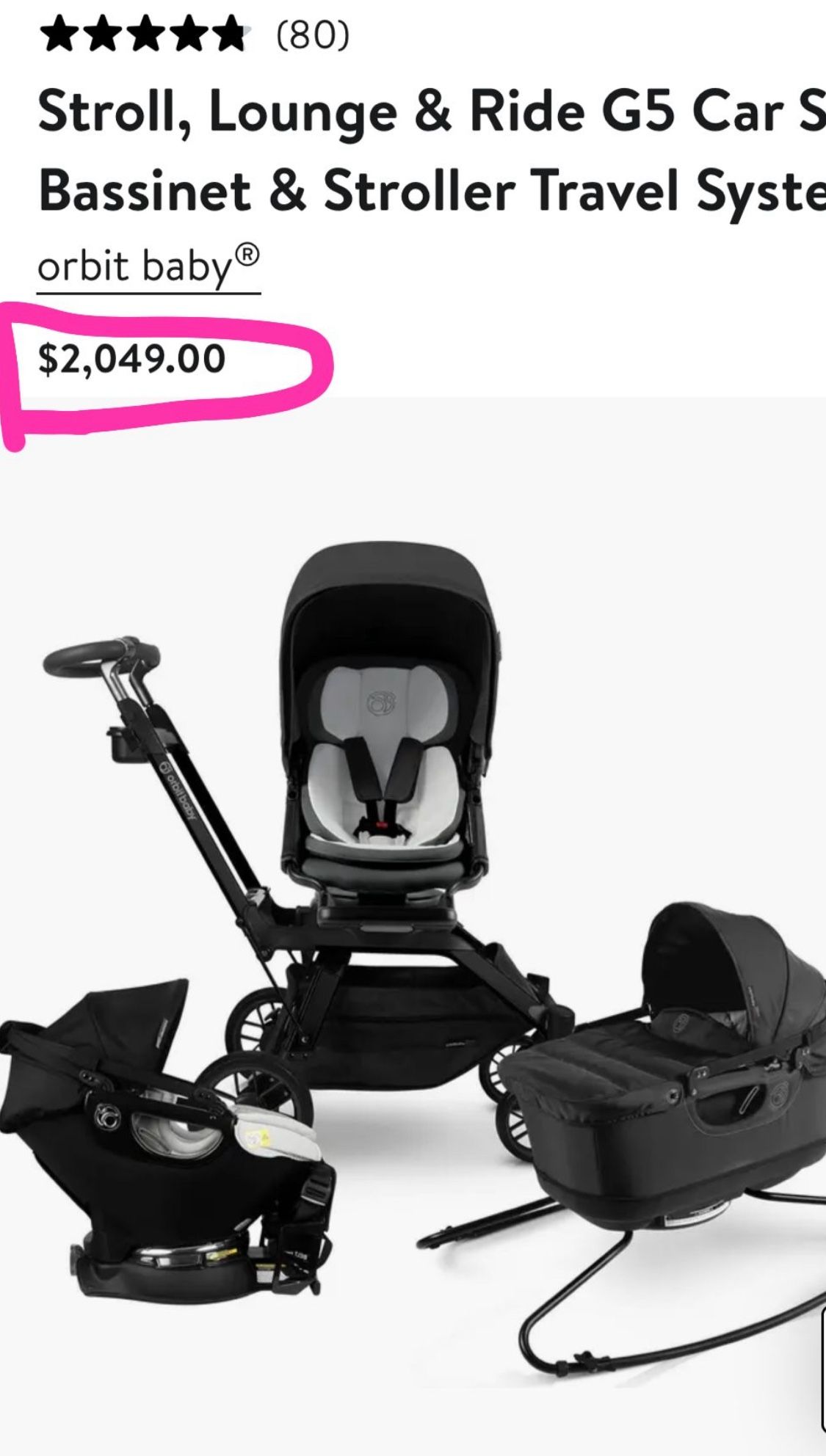 Combo Stroller Moses And Car Seat Orbit Baby