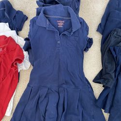 Girls Uniform Lot Size 4-5 Xs Dresses Polos Skirts