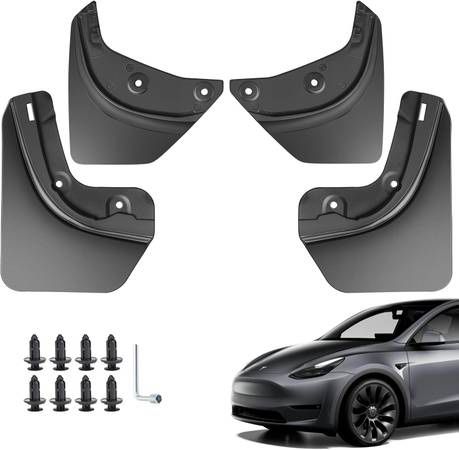 new Tesla Model Y Mud Flaps Car Mud Guards Defender Wheel Tire Mud Flaps Splash Guard for Tesla Model Y Accessories 2022 2023(Set of 4)  About this it