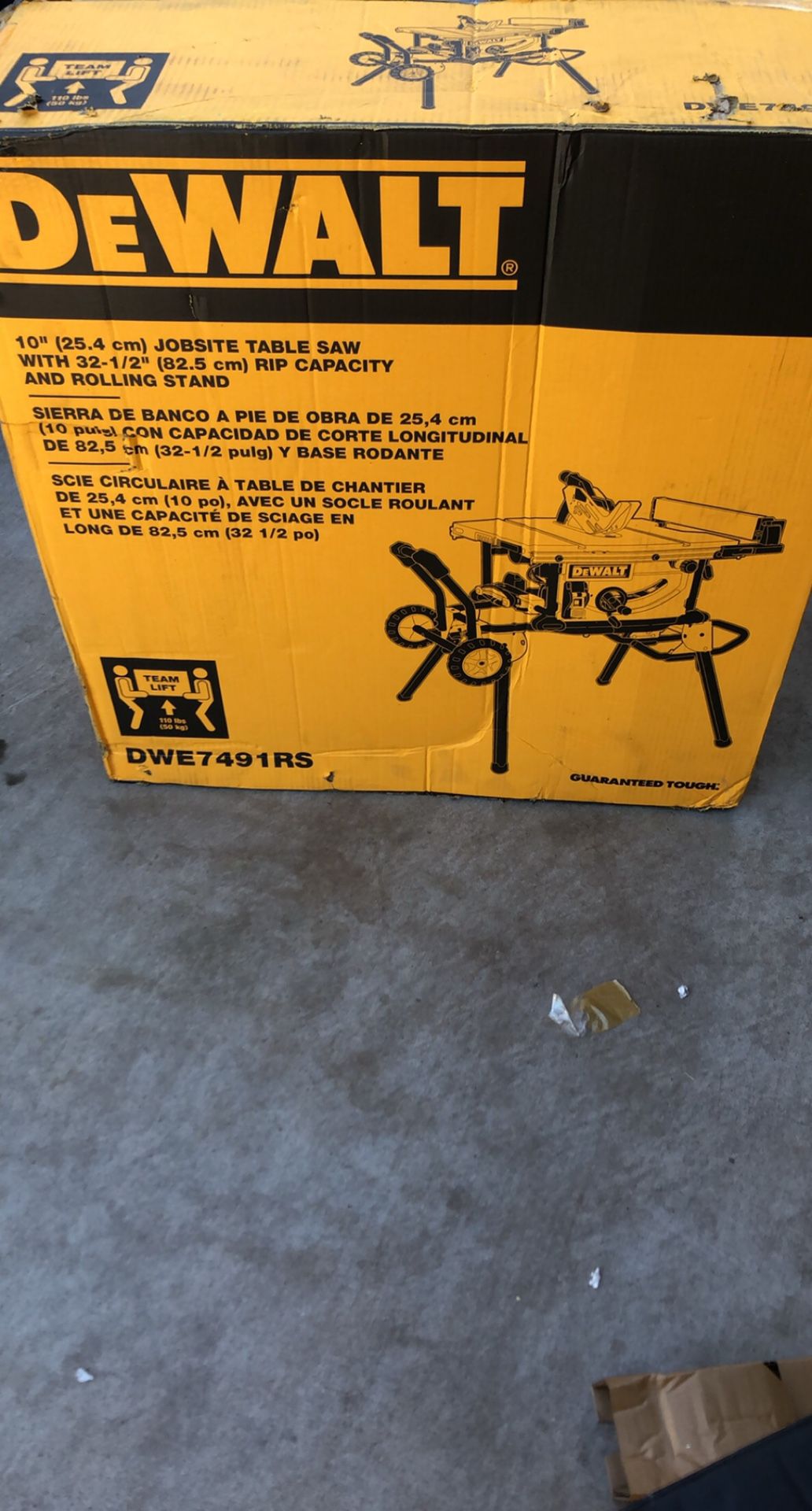 Dewalt 10 Inch Job Site Table Saw With Rolling Stand