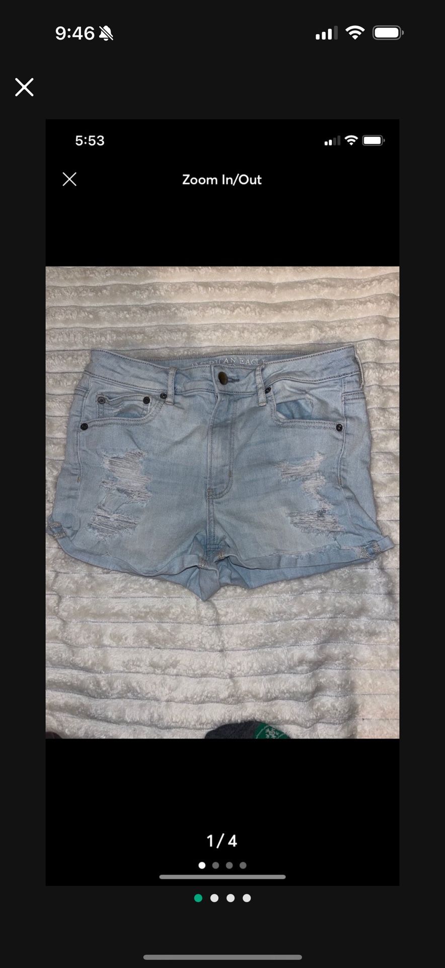 WOMENS SIZE 8 JEAN SHORTS HIGH RISE STRETCHY