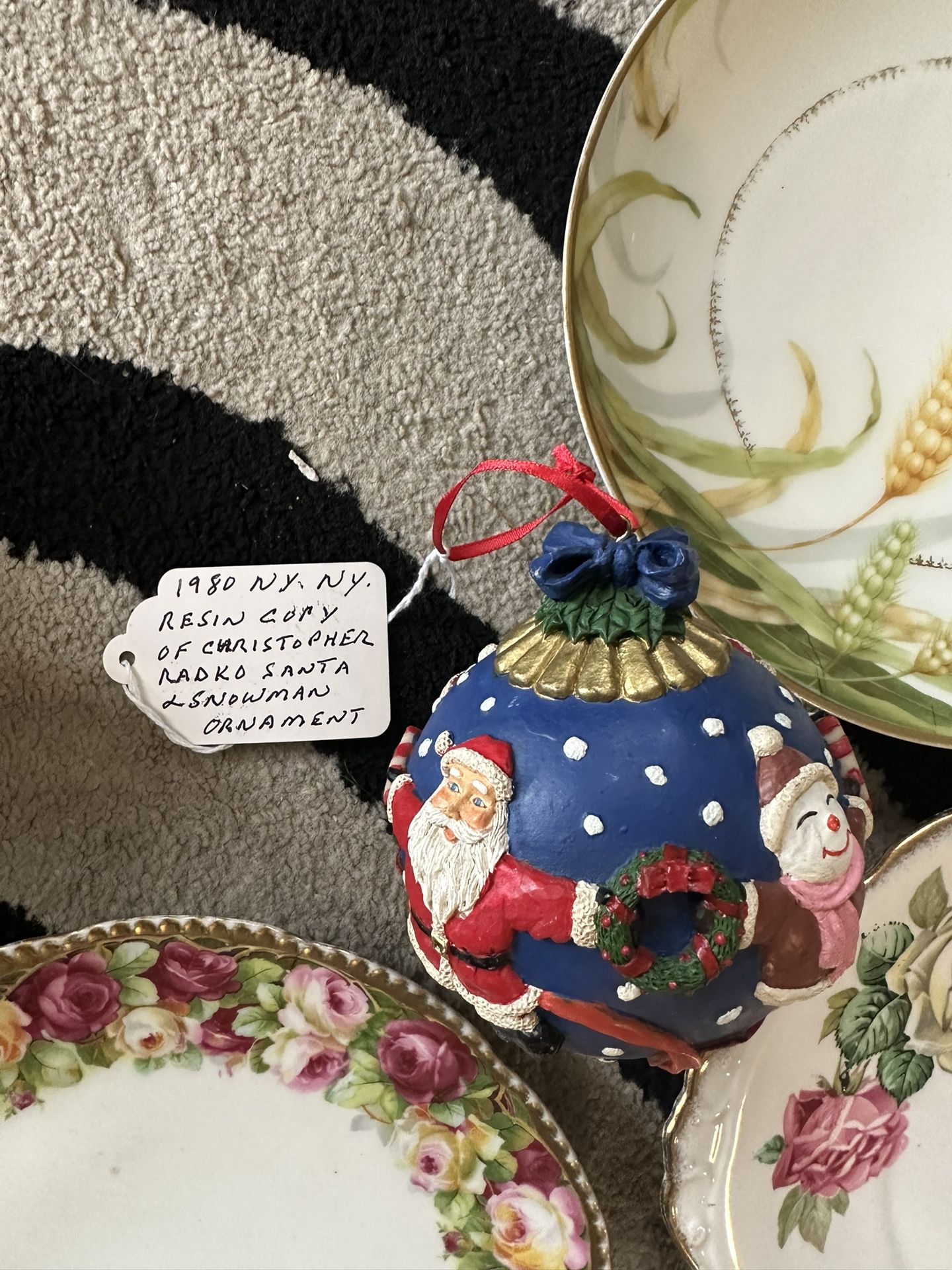 Nice Christmas Ornament, Oriental Doll And Indian Head