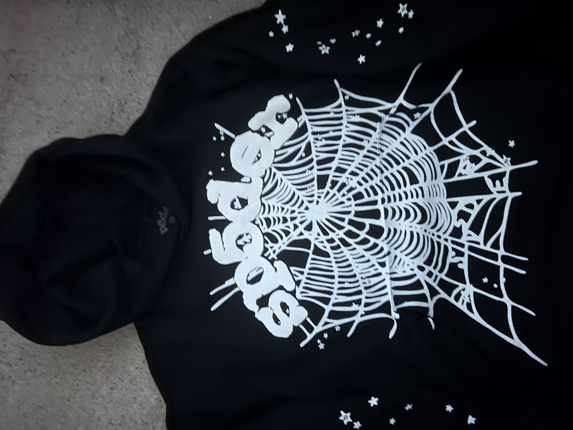 BLACK AND WHITE SP5DER HOODIE