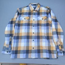 Patagonia Long-Sleeved Organic Cotton Midweight Fjord Flannel Shirt Mens M (BA)