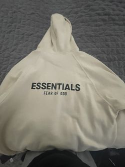 Essentials Cream Hoodie Large