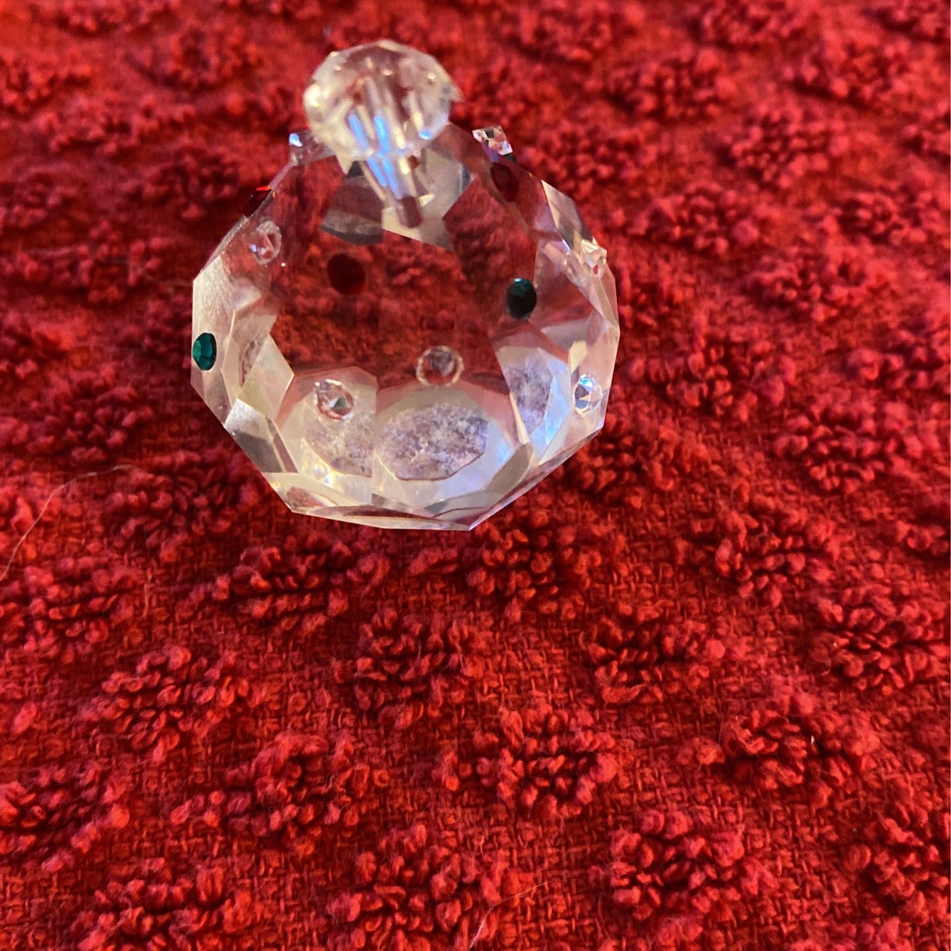 Crystal Glass Tree With Red Green And White