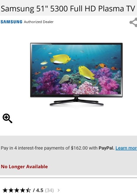 Samsung 51" Plasma TV - Flawless Shape