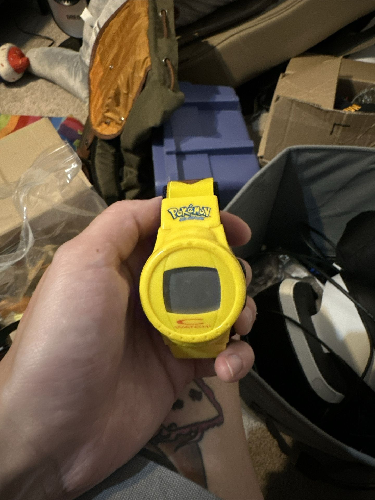 Untested Pokemon Pikachu Digital C Watch Yellow VTG 1999 Nintendo Trendmasters