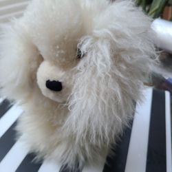 Baby Alpaca Plush Wool Fur Stuffed Poodle Dog Puppy
