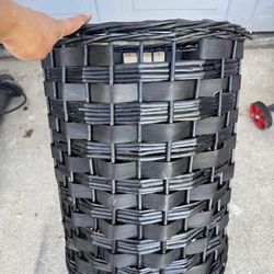 Round Kubu Wicker Laundry Hamper