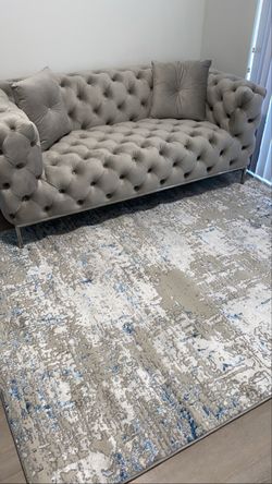 Gray Velvet Sofa