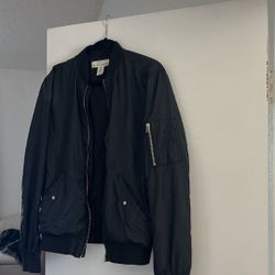 H&M Medium Black Bomber Jacket 