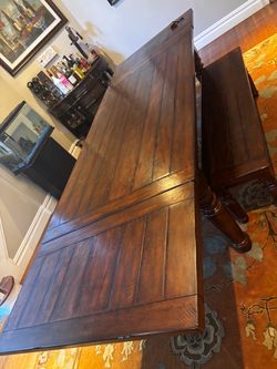 Pottery Barn Sumner Extendable Dining Table and Two benches
