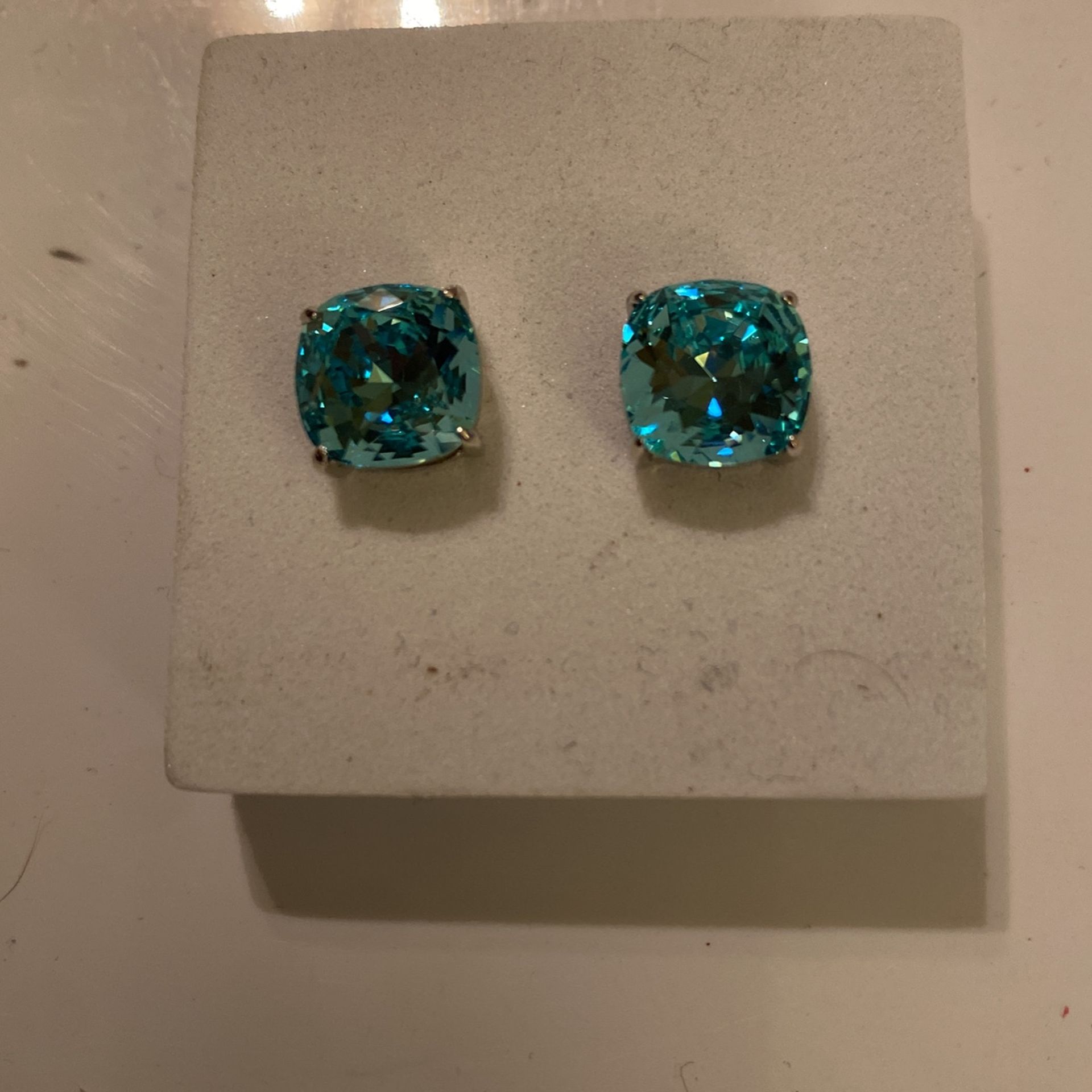 Blue Square Earrings