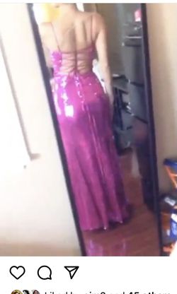 Magenta Sequence Gown