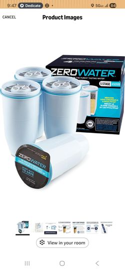 ZeroWater Replacement Filters 4 Pack 5 Stage 0 TDS Water Filter Cartridges