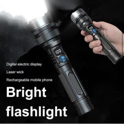 Rechargeable Flashlights High Lumens,Super Bright Led Powerful Flash Light, Zoomable Waterproof Handheld USB CF lashlight for Camping,Emergencies