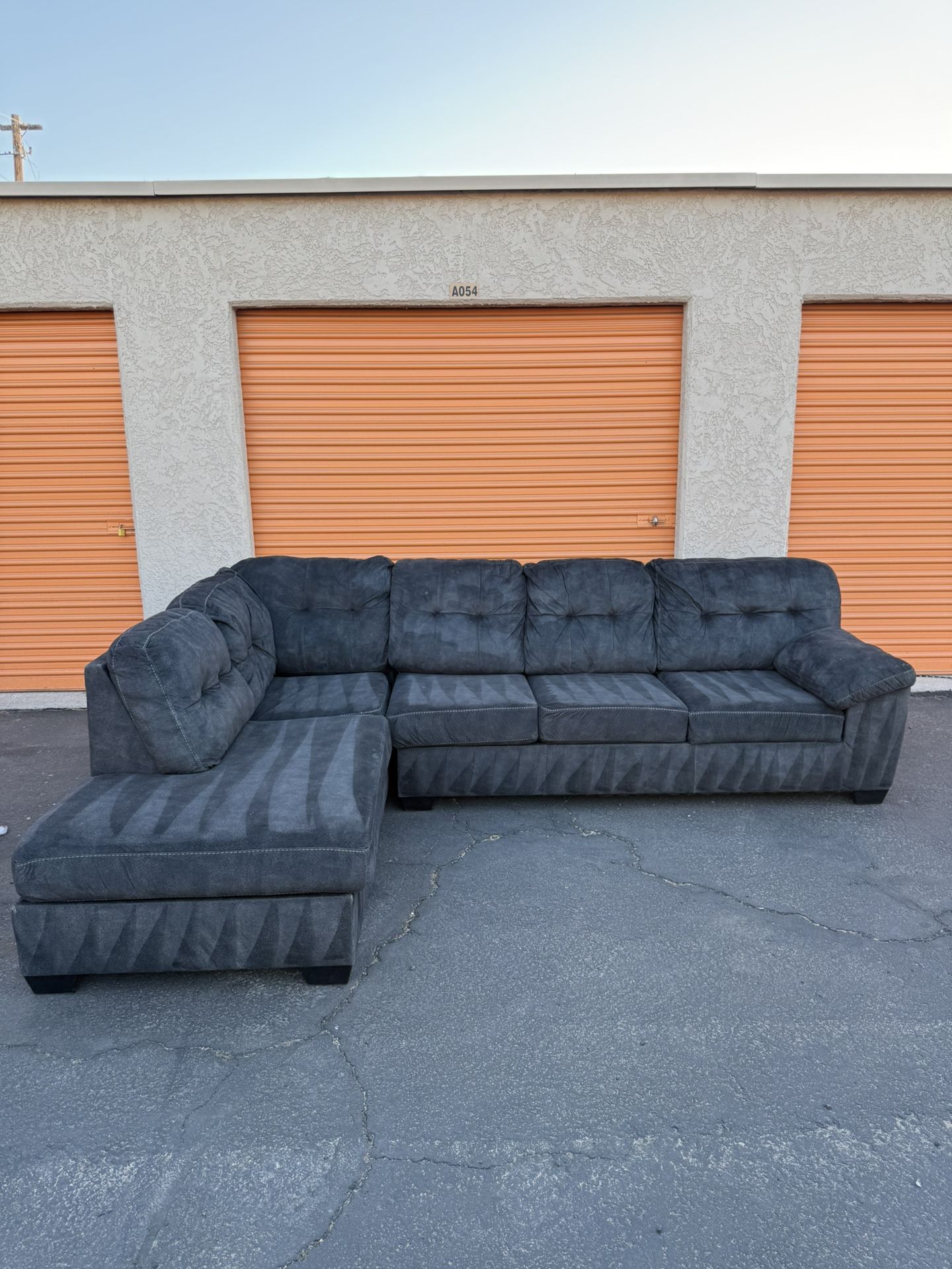 FREE DELIVERY - Ashley Furniture Gray Sectional Couch W/ Chaise