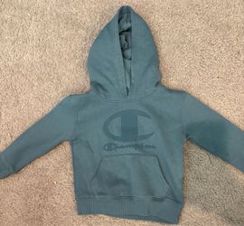 Champion Kids Pullover Hoodie Blue Size 4T Cotton Blend Logo Sweatshirt