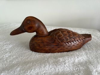Alfred ‘AL’ Sang solid wood carved duck decoy.