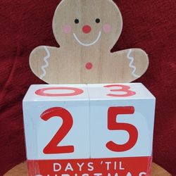 Gingerbread Days Til Christmas Countdown Calendar 
