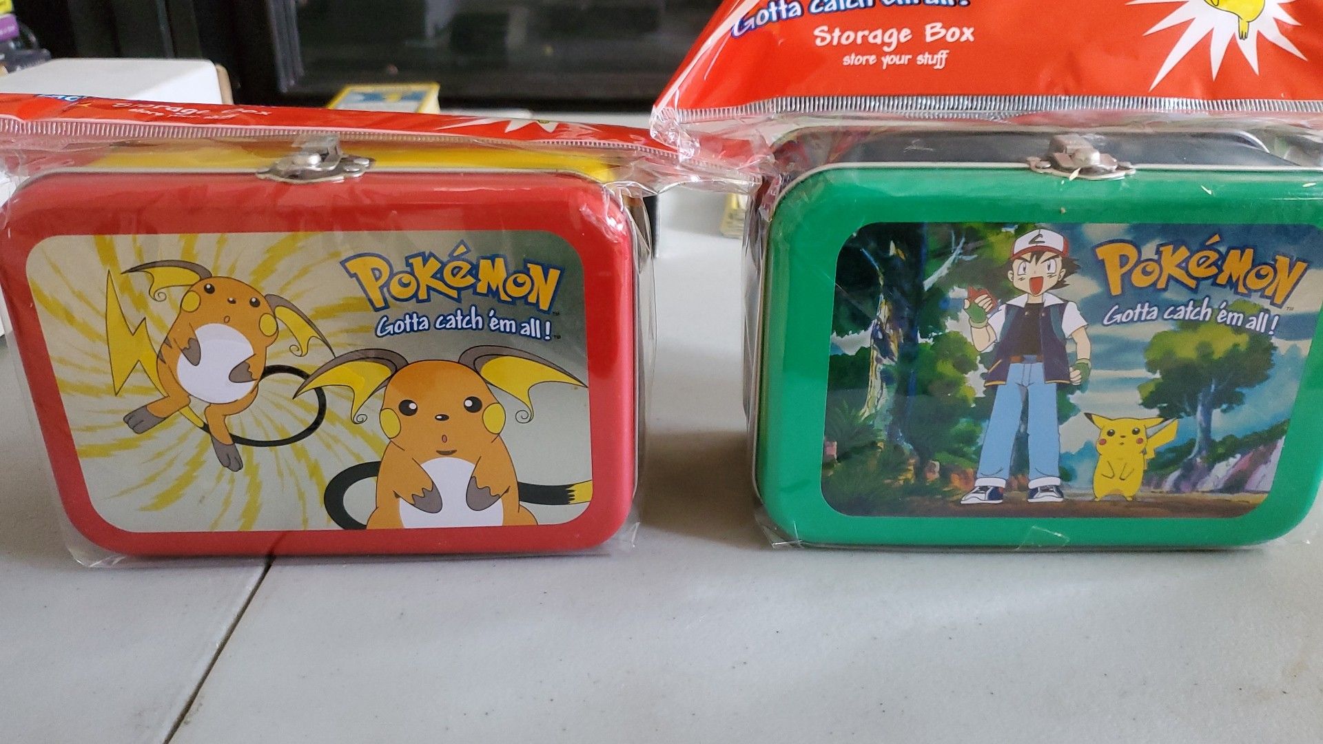 Pokemon lunch boxes.