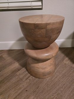 Hour glass Teak Wood table