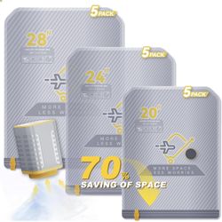 15-Pack Vacuum Bags for Travel with Wireless Rechargeable Pump, Carry-on Size Compression Packing Bags for Luggage & Suitcase, Space Saver for Clothes