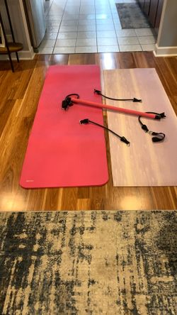 Yoga Mats And Work Out Bar